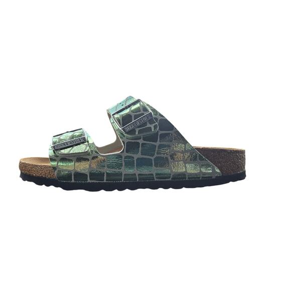 Birkenstock Arizona Women Sandal GATOR GLEAM Green  size:39 EUR/8 US slip on - Picture 1 of 3